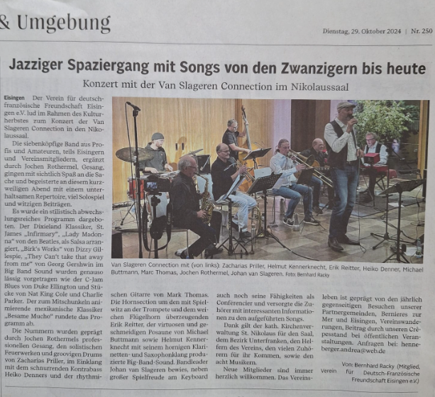 Zeitungsartikel Mainpost Würzburg 29.10.2024